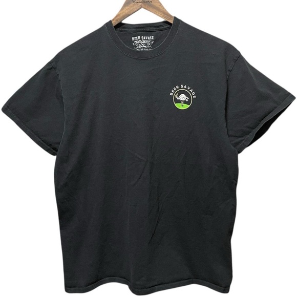 beer savage Other - Tee Me Up Another Beer graphic casual drinking sports bar alcohol T-shirt top